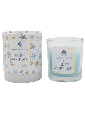 AR109 AR AROME GLASS SCENTED CANDLE FALLEN SNOWFLAKES 120 G-1