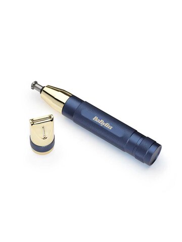 BAB185 BA BABYLISS MEN SUPER-X METAL SERIES E112E GOLD / BLUE NOSE, EAR AND EYEBROW TRIMMER-2