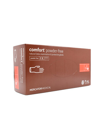 KP0074 KP MERCATOR COMFORT POWDER FREE NATURAL LATEX GLOVES - L-1