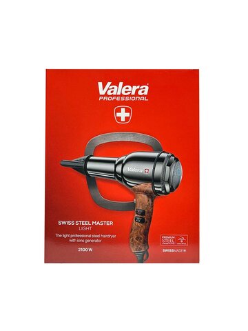 VAL050 VAL SWISS STEEL MASTER LIGHT BLACK CHROME HAIRDRYER 2100W, SM 588.01 BL-1